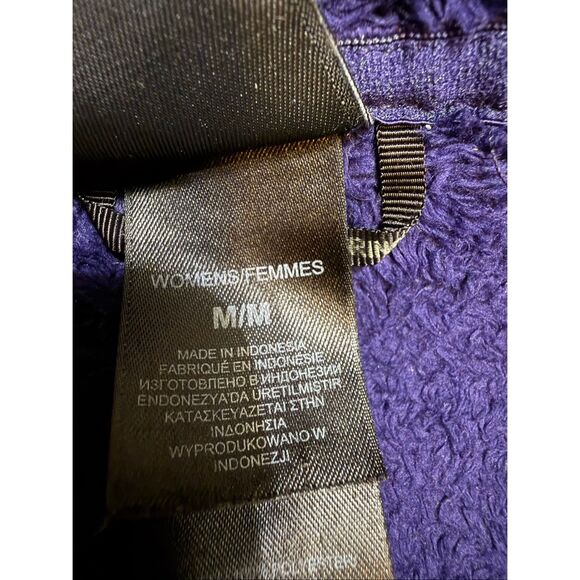 The North Face Women's Full Zip Teddy Fleece Osito Jacket Purple Medium - Picture 8 of 8
